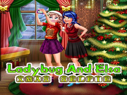 image Ladybug And Elsa Xmas Selfie